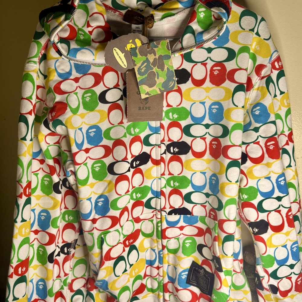 BAPE × COACH Shark Full Zip Hoodie a bathing ape